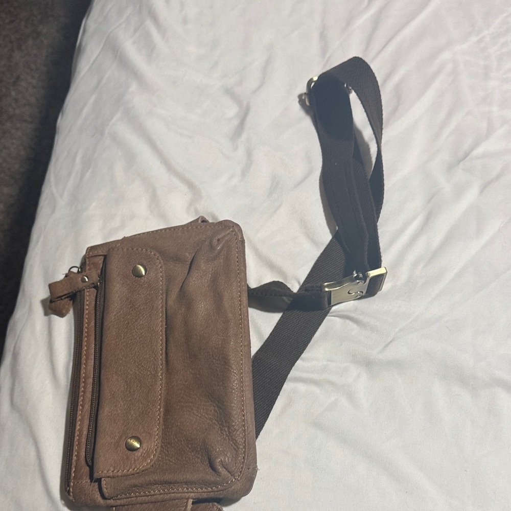 Brown Leather Crossbody Bag - Picture 4 of 4